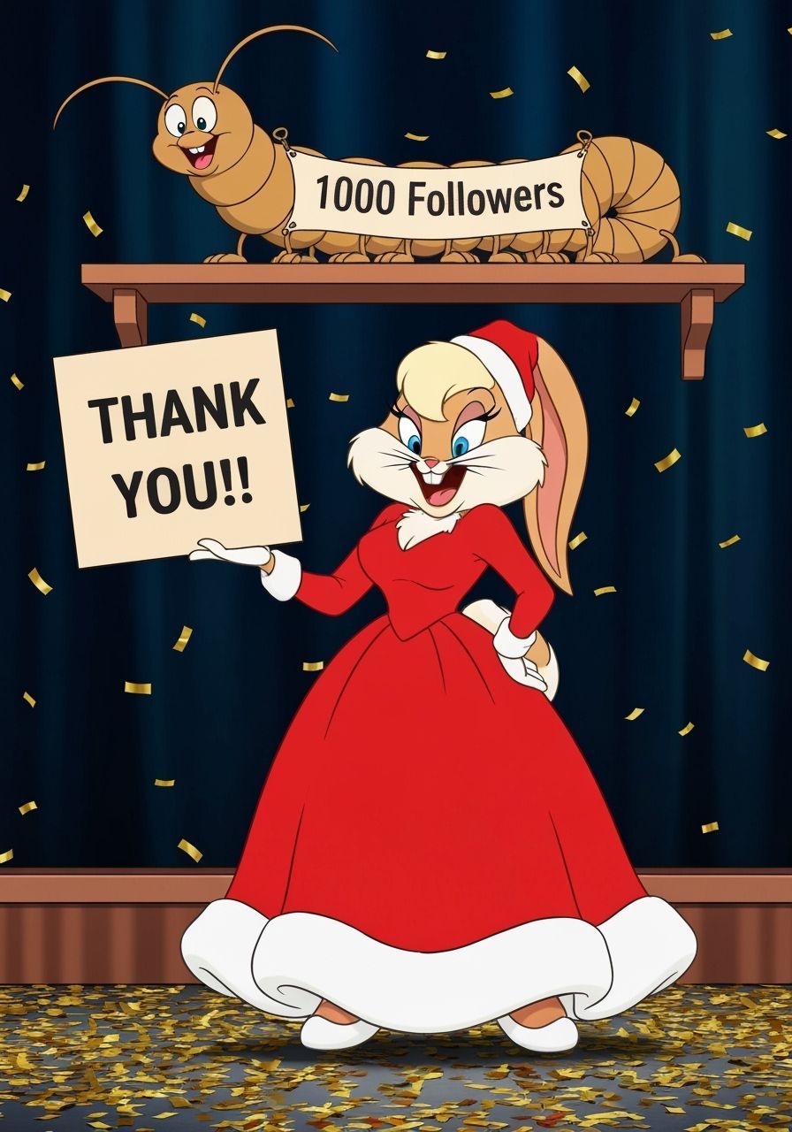 Lola Bunny Says Thank You For 1000 Followers
