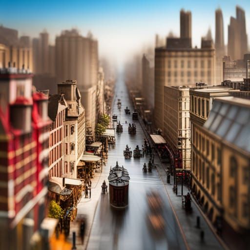 Colorized Late 1880s Cityscape Photography