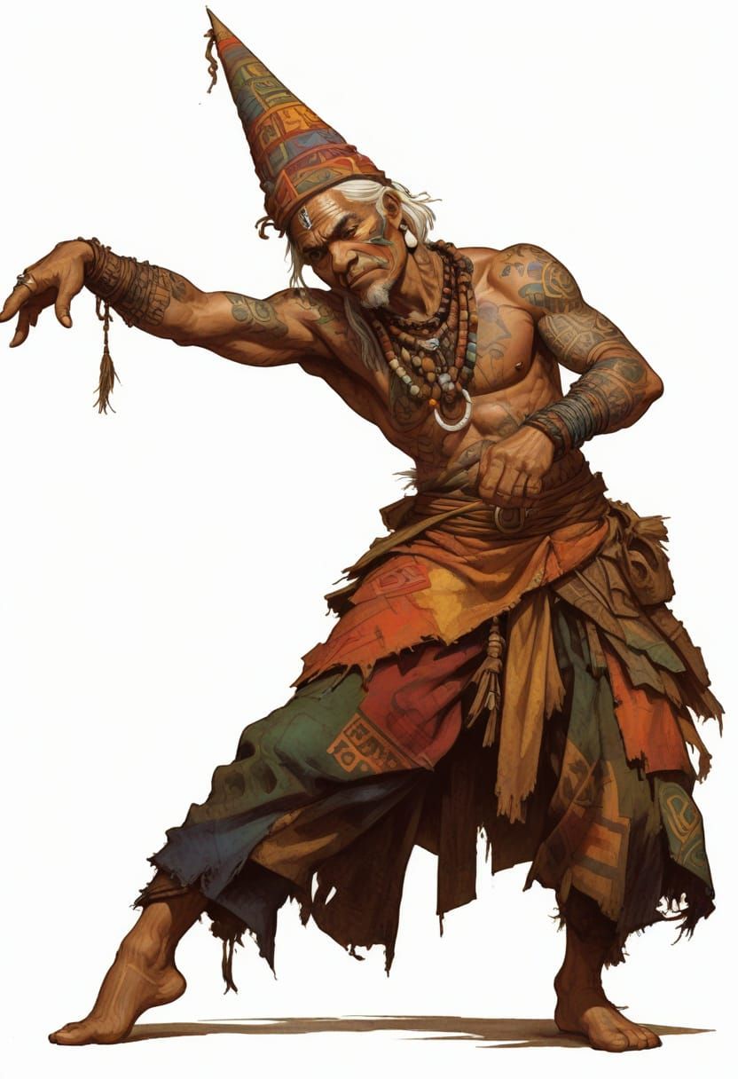 Polynesian Dancer in Heroic Fantasy Style