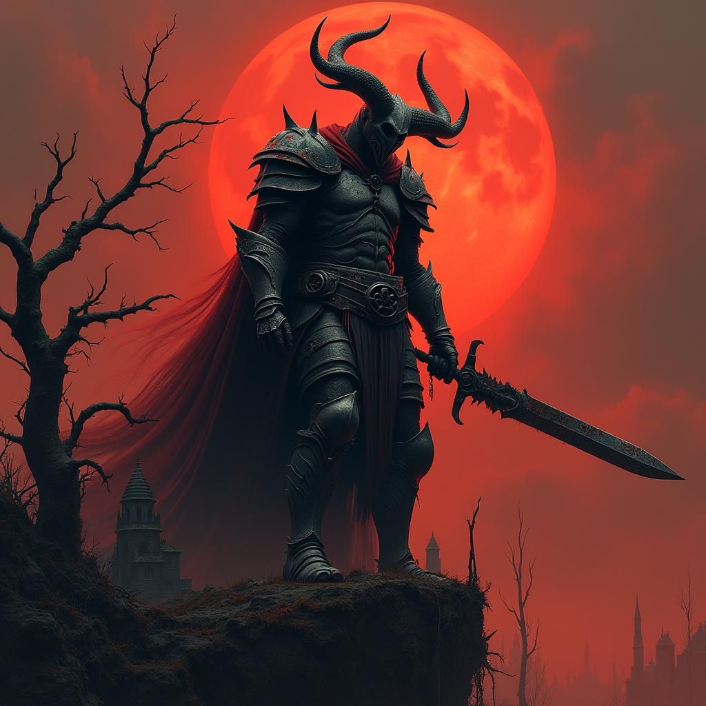 Dark Fantasy Knight in Unreal Engine Style