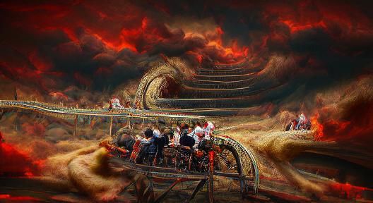 Rollercoaster Through Hell: Renaissance Digital Art