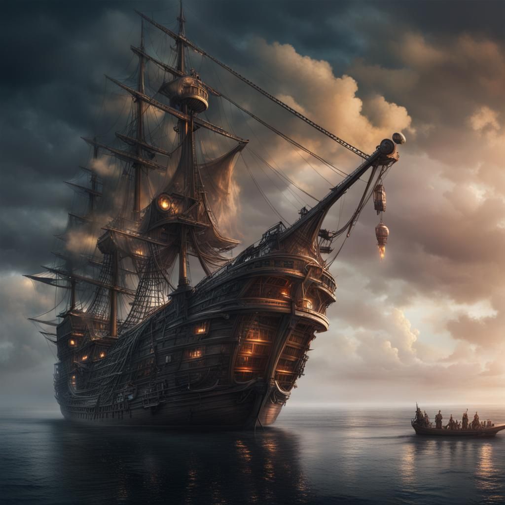 Finland Themed Pirate Ship in Digital Matte Painting