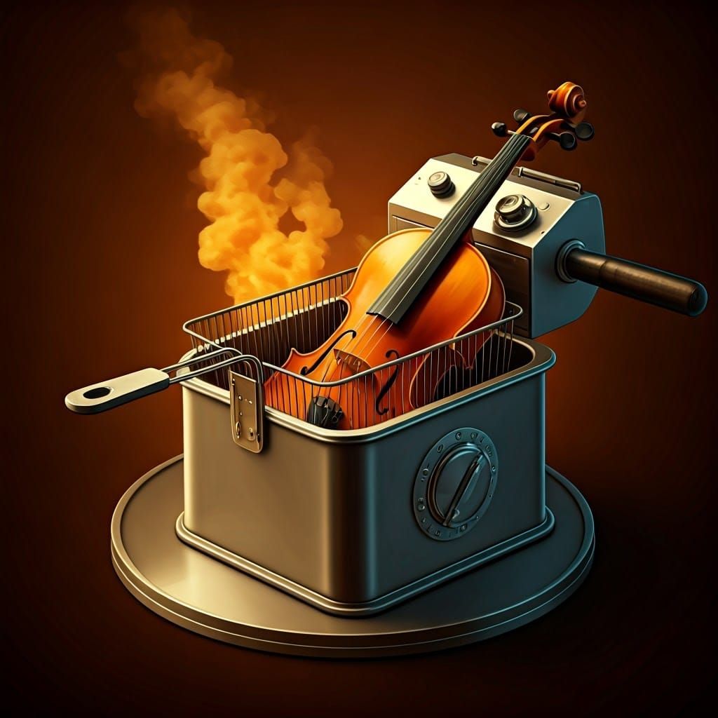 Retro-Futuristic Deep Fried Fiddle Album Art