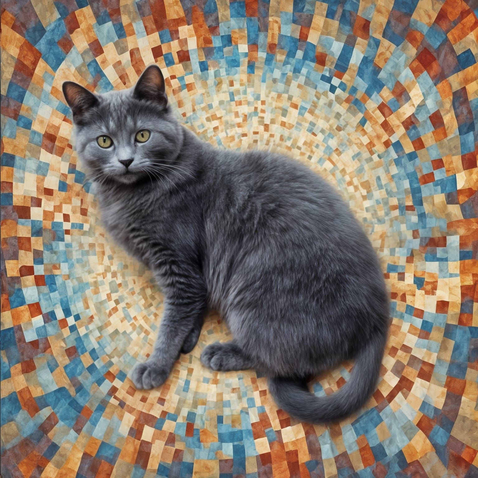 Symmetrical Cat Portrait