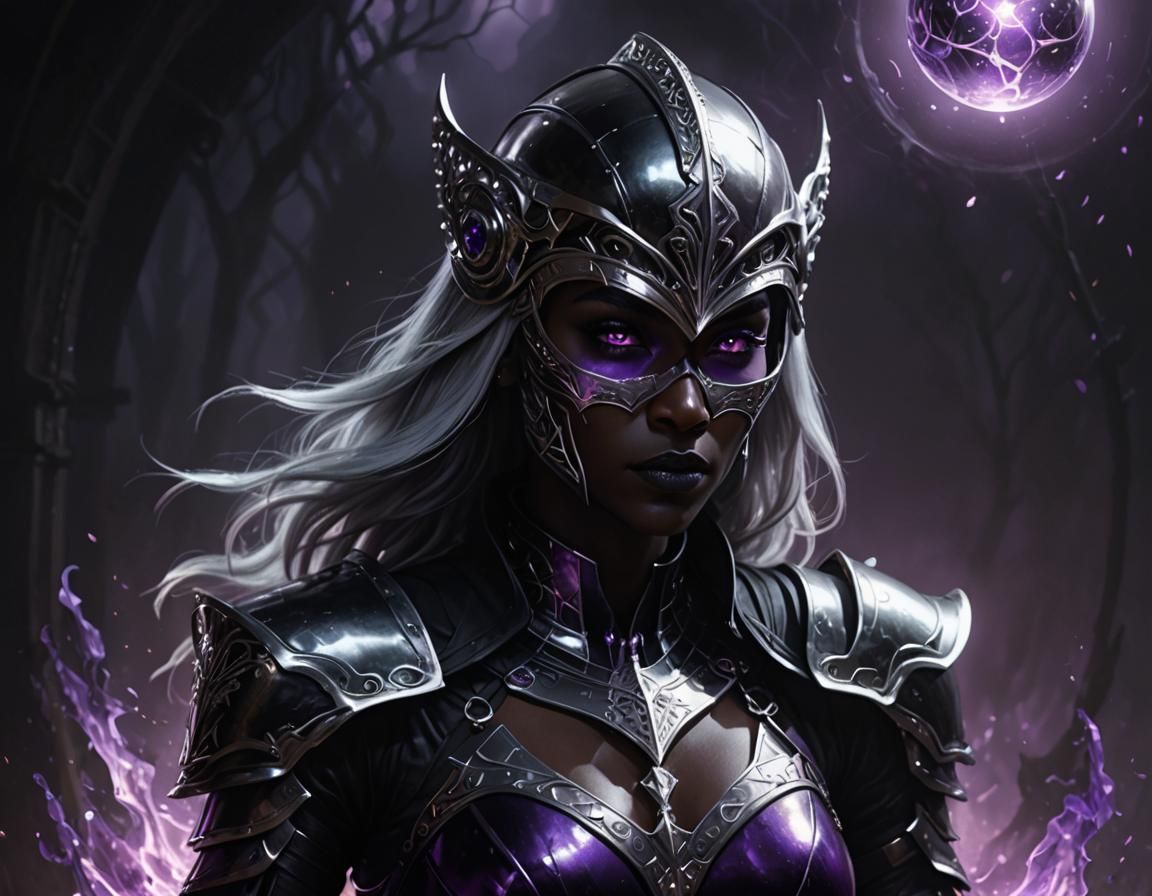 Drow Casting Magic in Ominous Dark Fantasy Art