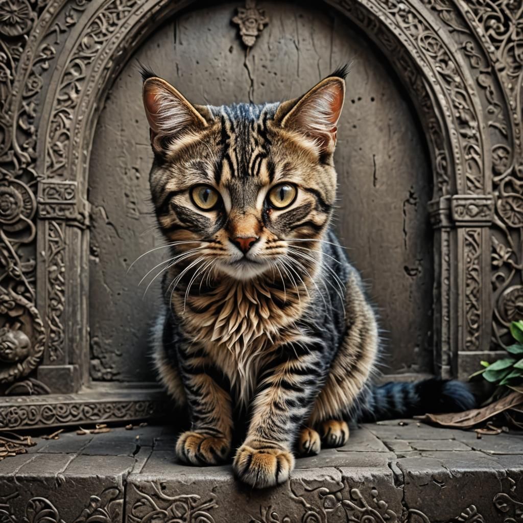 Hyperrealistic Portrait of an Adorable Cat