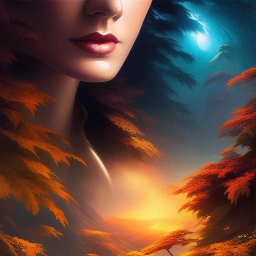 Gorgeous Blonde Princess in Hyperrealistic Garden Setting