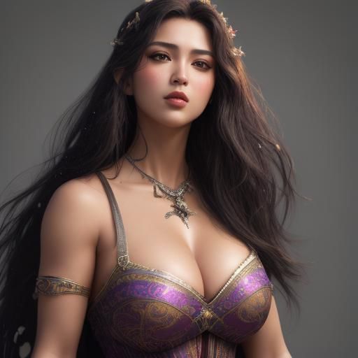 Beautiful French Peasant Woman in Detailed Portrait