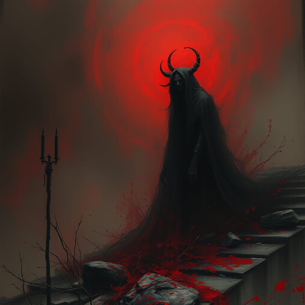 Ethereal Soul Descends into Dark Crimson Abyss