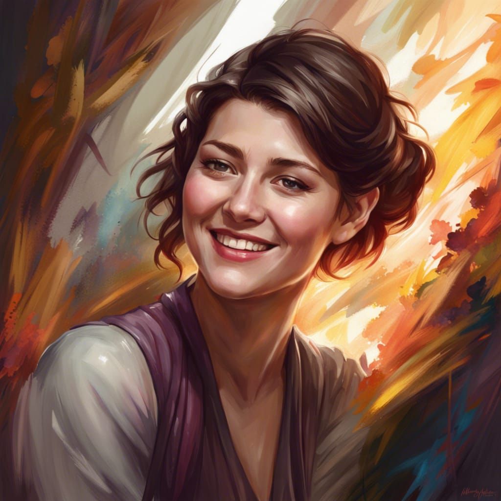 Mary Elizabeth Winstead Portrait in Art Nouveau Style