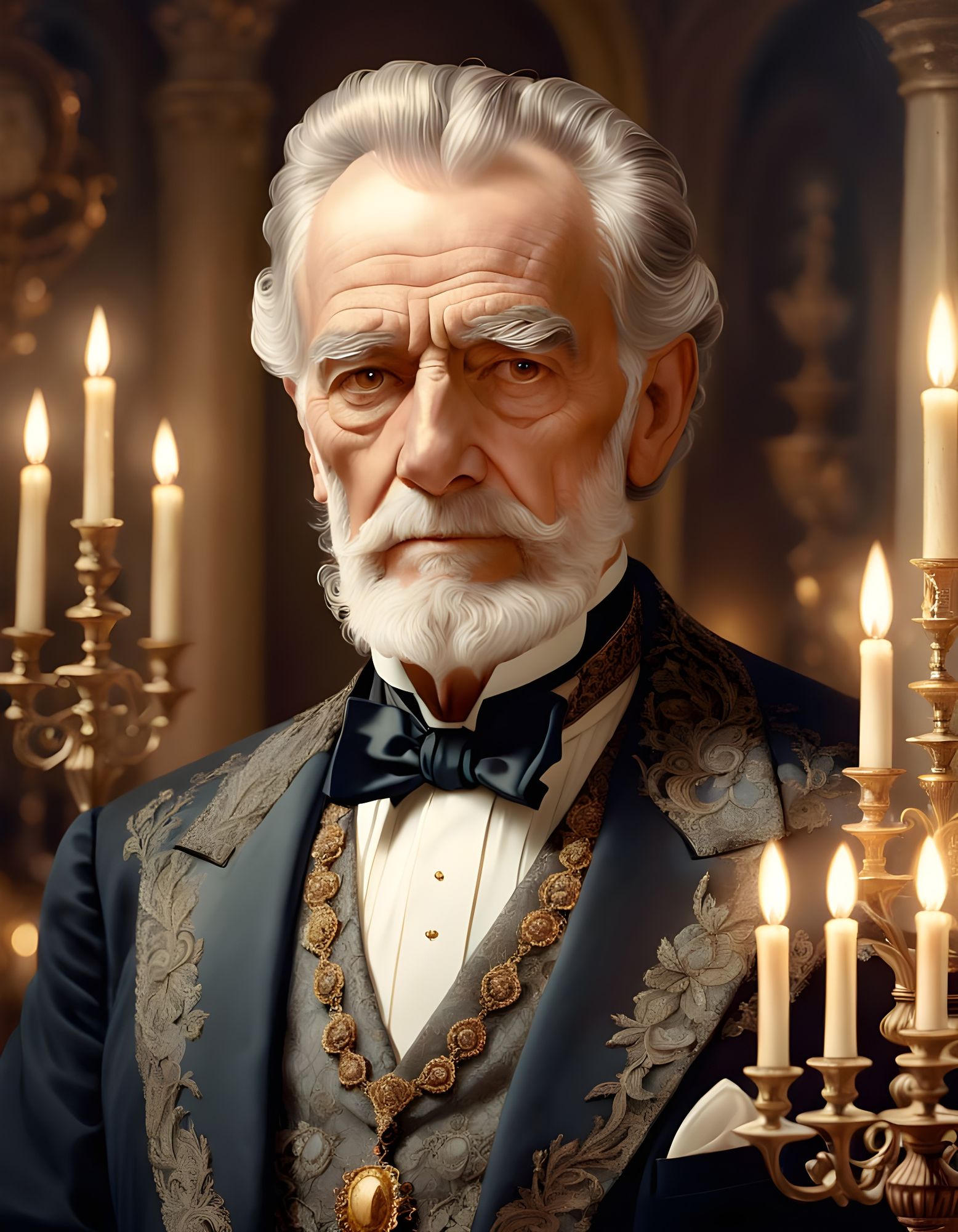 人文 1650-1850 Ideas, Aesthetics Victorian-Era Portrait of a Distinguished Old Man - AI Art