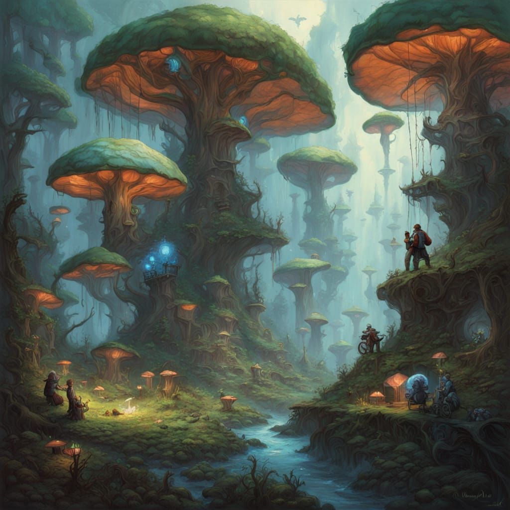 Bioluminescent Mushroom Libraries with Mechanical Hummingbir...