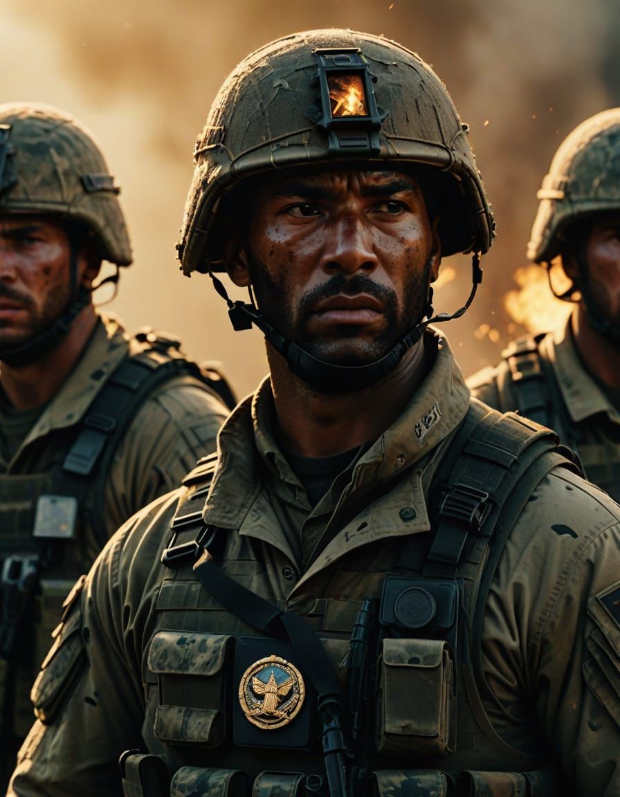 Elite Troops in Combat: Cinematic Military Illustration