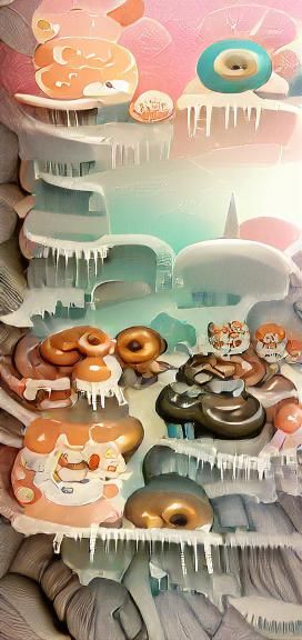 Sweet Donut Cityscape with Frosting