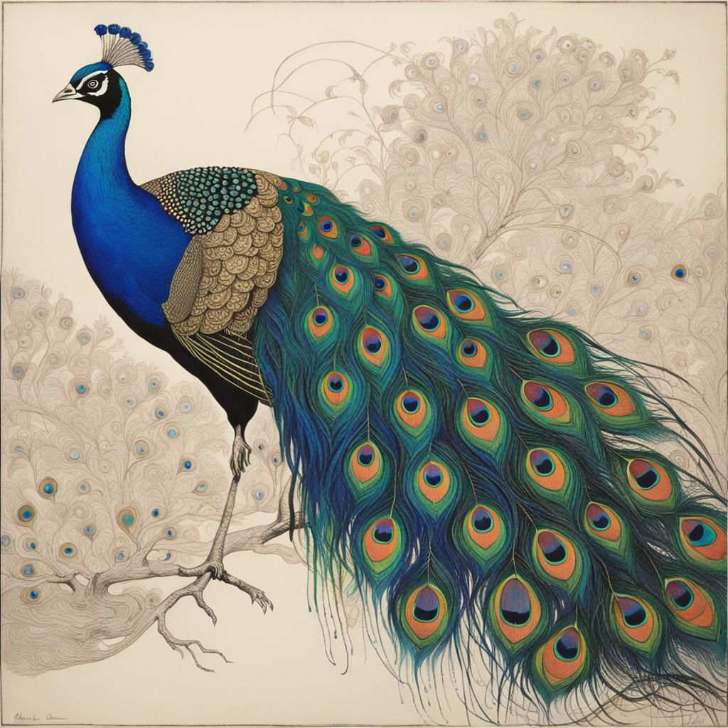 Ethereal Peacock in Opulent Display