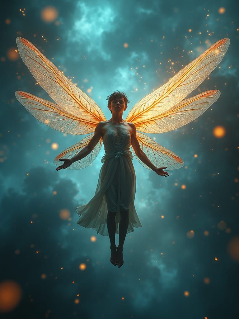 Majestic Sherlock Sprite Soars Through Cosmic Vortex in Cine...