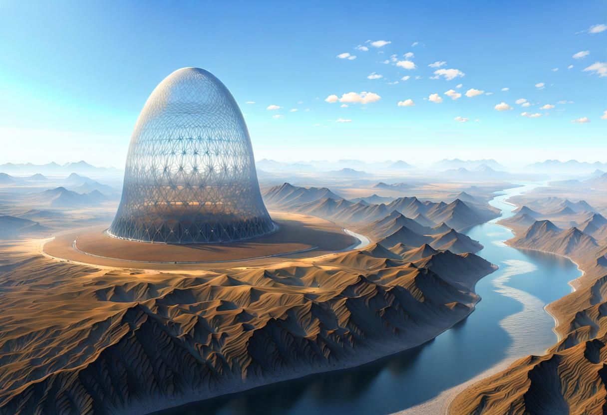 Gigantic Fractal Structure on Desolate Landscape