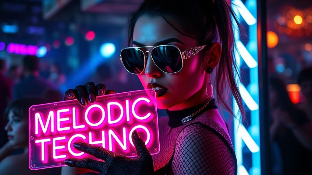 Sparkling Goth Girl at Nightclub Party