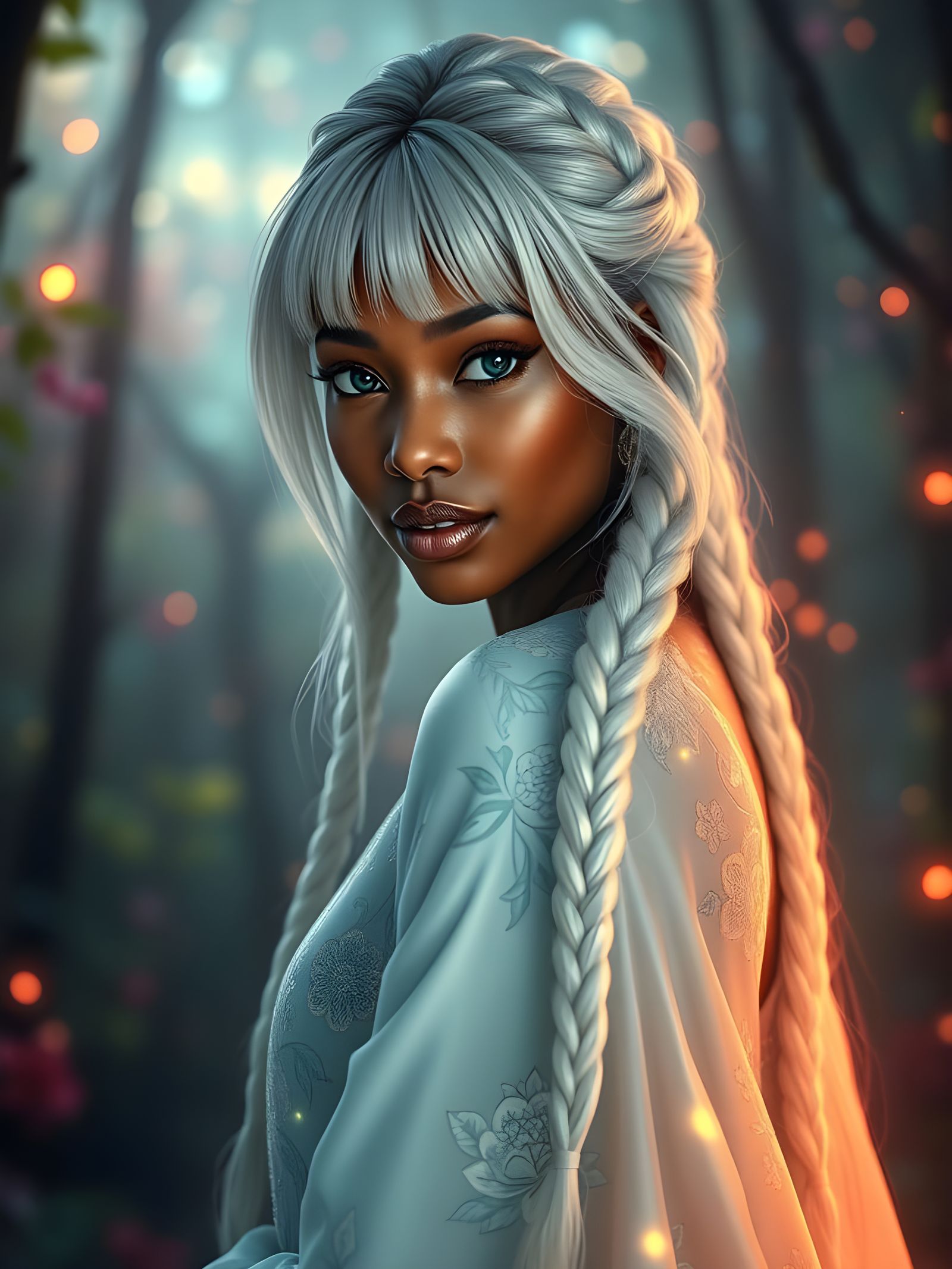 Ethereal Goddess in Enchanted Forest