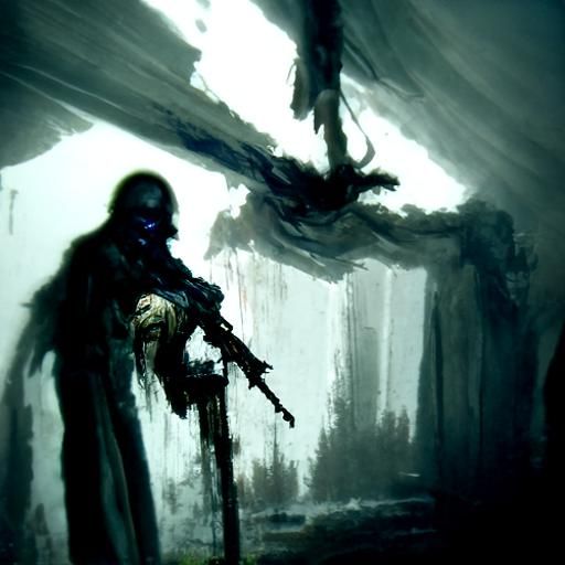 Sinister PTSD Representation in Greg Rutkowski Style