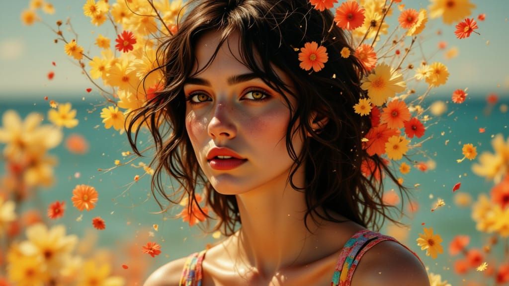 Summertime Sadness Portrait in Dynamic Lighting