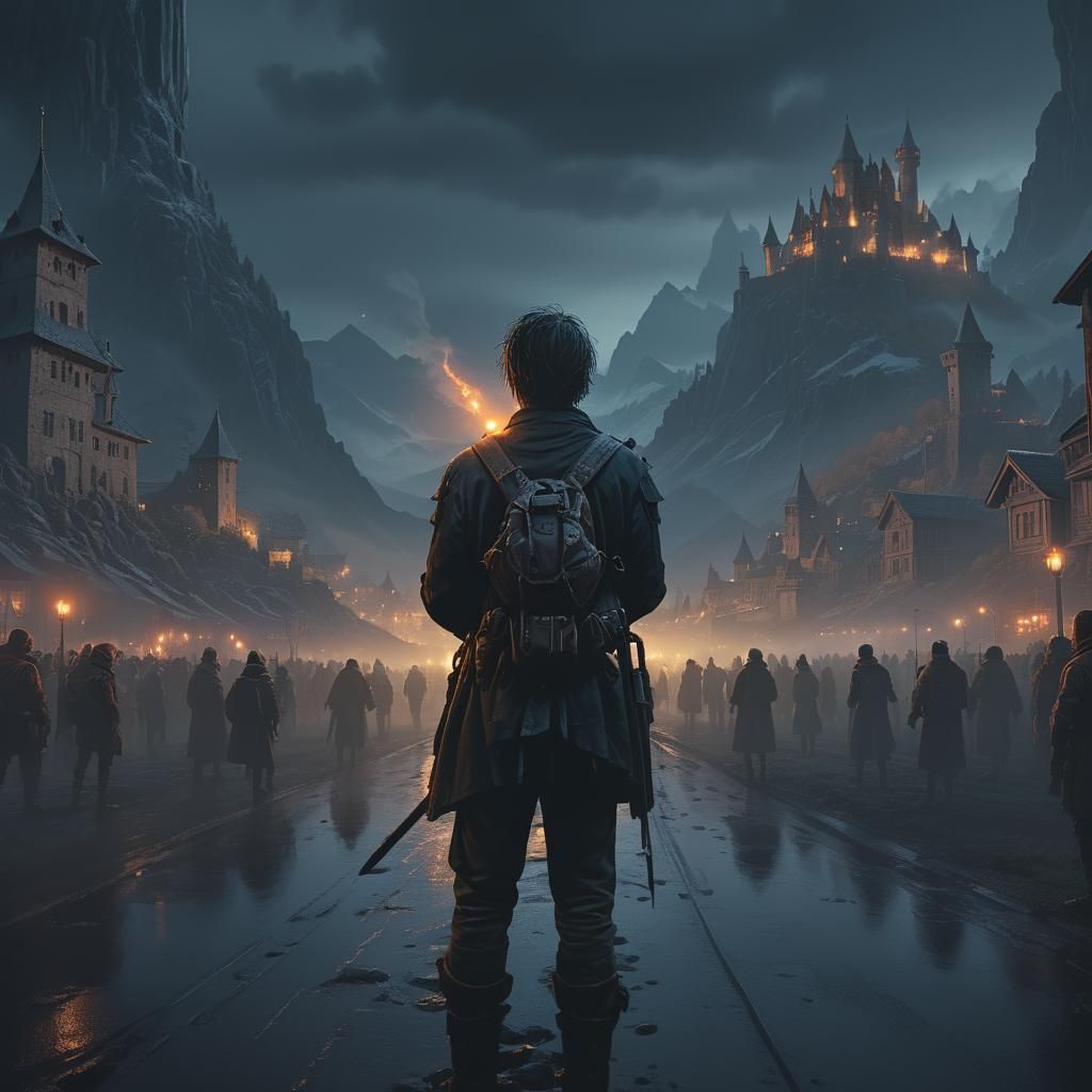 Ominous Castle and Gathering in Misty Mountains