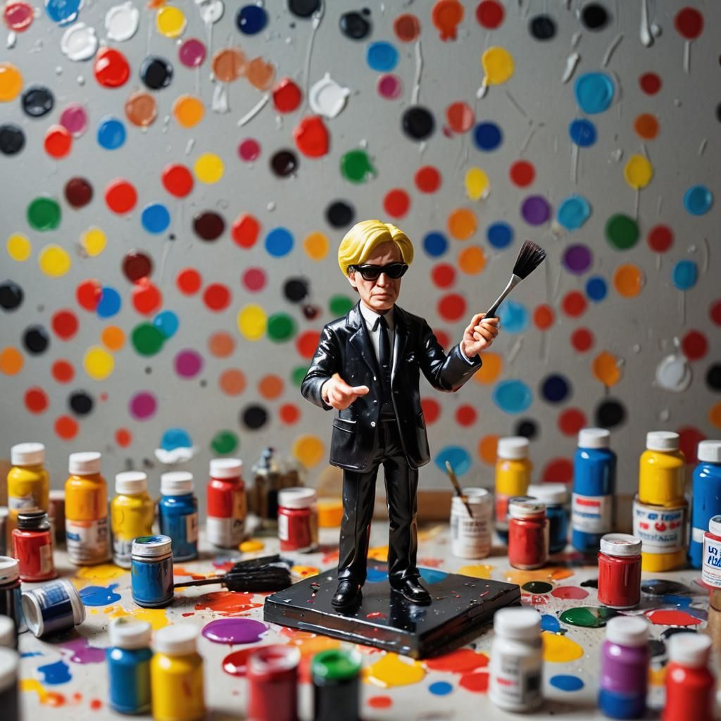 Pop Art Action Figure Paints Miniature Canvas