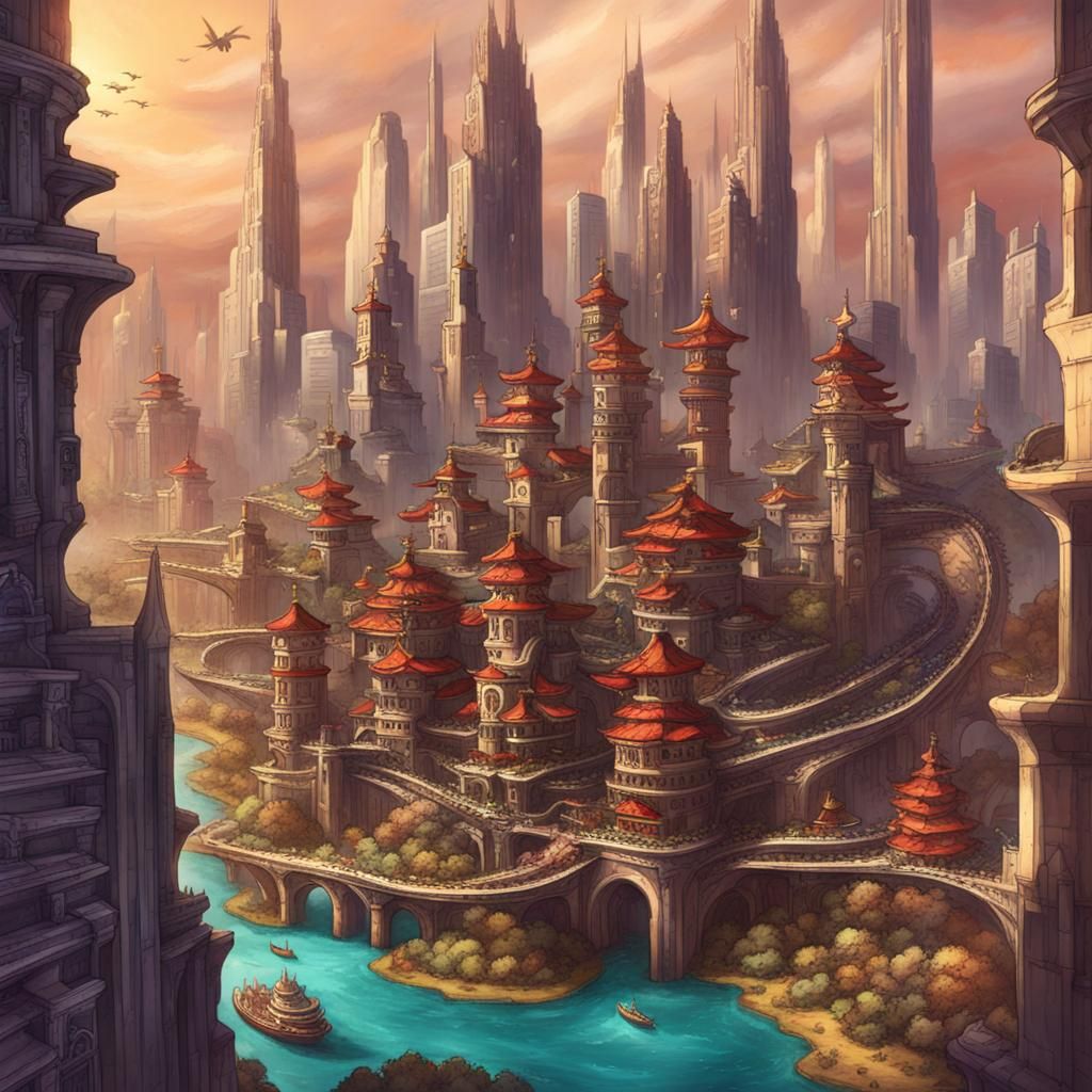 Dragon Space City: A Futuristic Fantasy