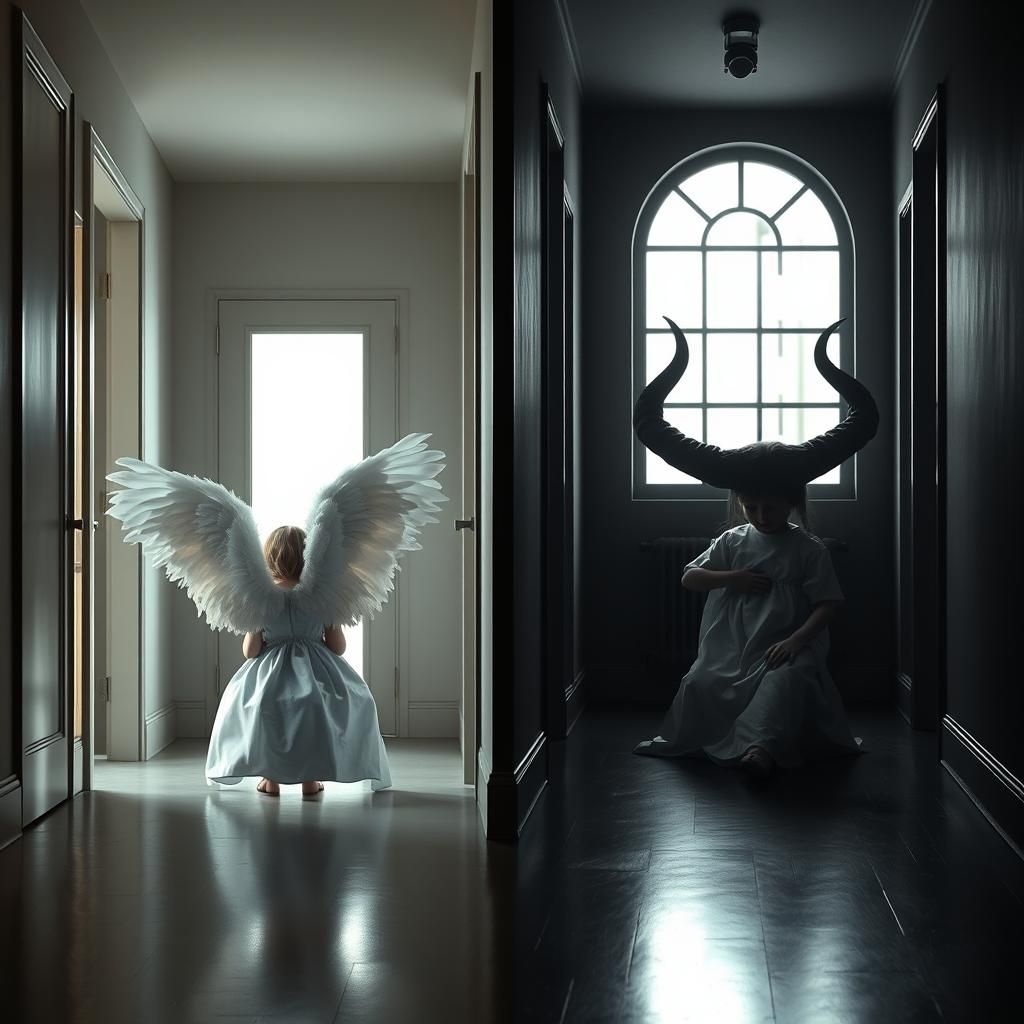 Angelic and Demonic Girls in Stark Contrast