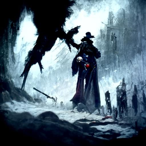 Vampire Hunter D in Dark Horror Style