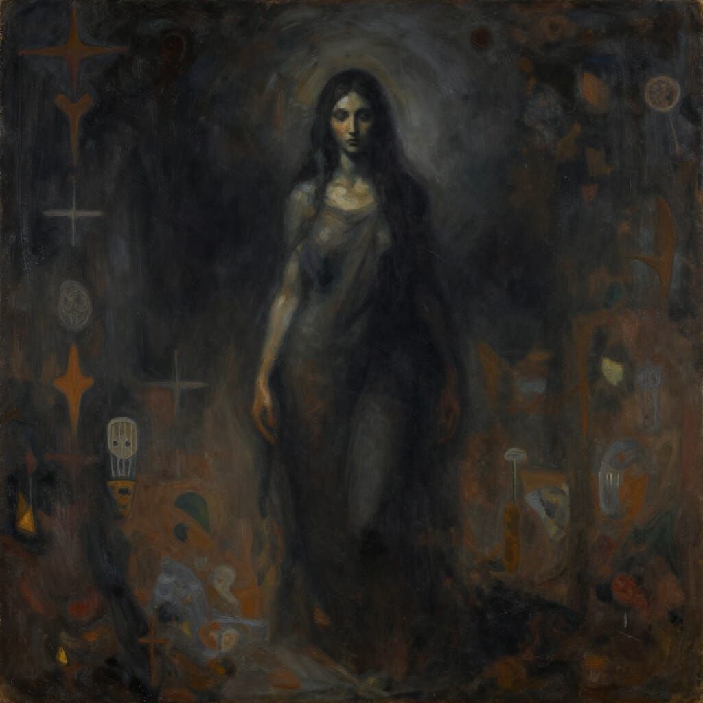 Hecate Emerges as Shadowed Feminine Presence