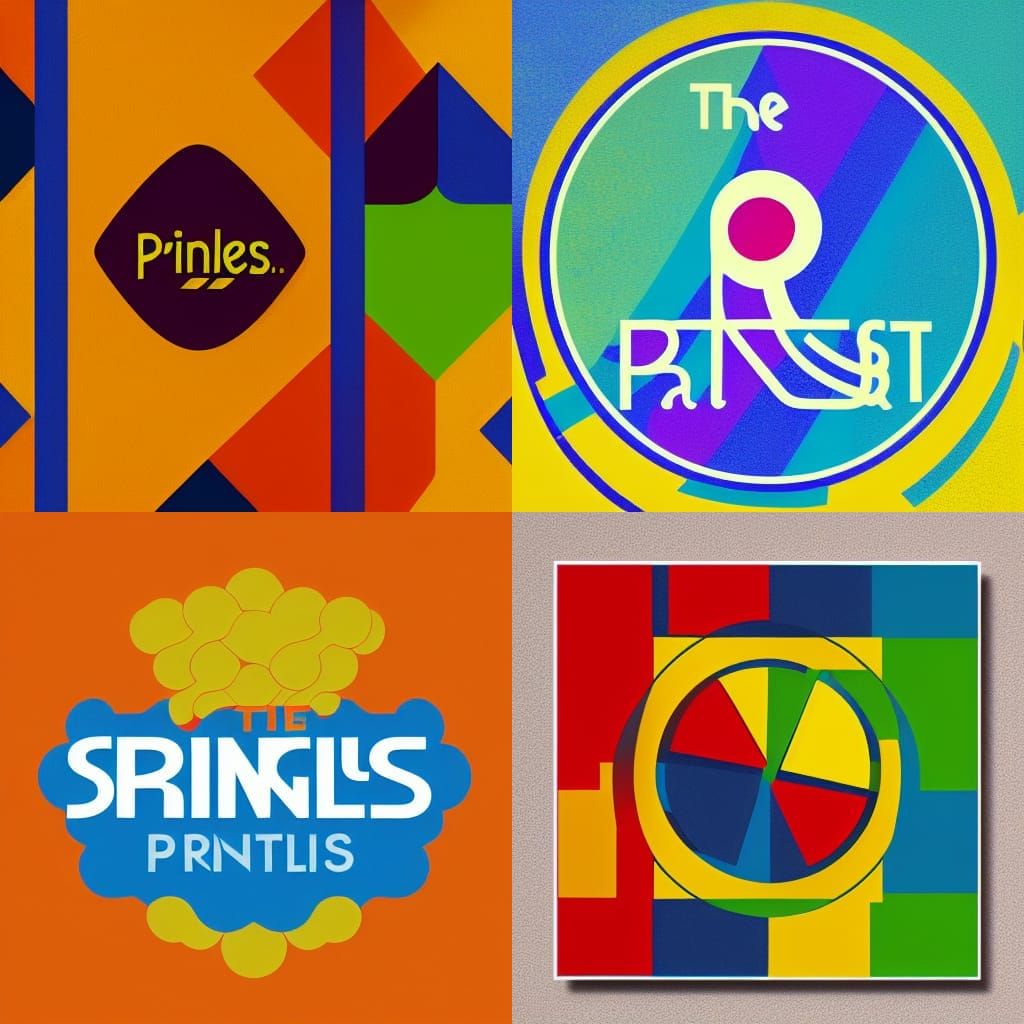 Pop Art Pringles Logo in Bauhaus Style