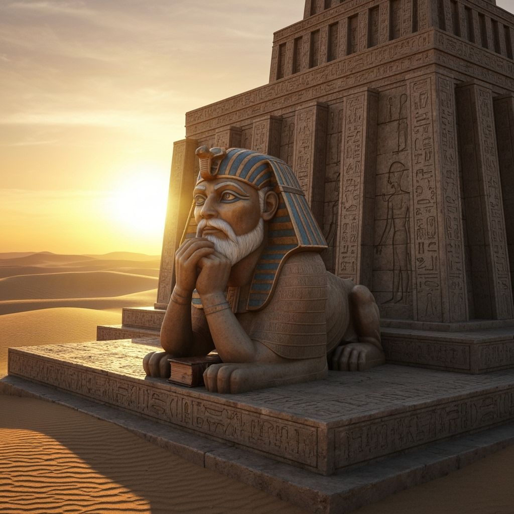 Majestic Sphinx on Ziggurat, Fantasycore Style