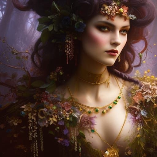 Jester Joker Smile: Surreal Watercolor Fairytale Illustratio...