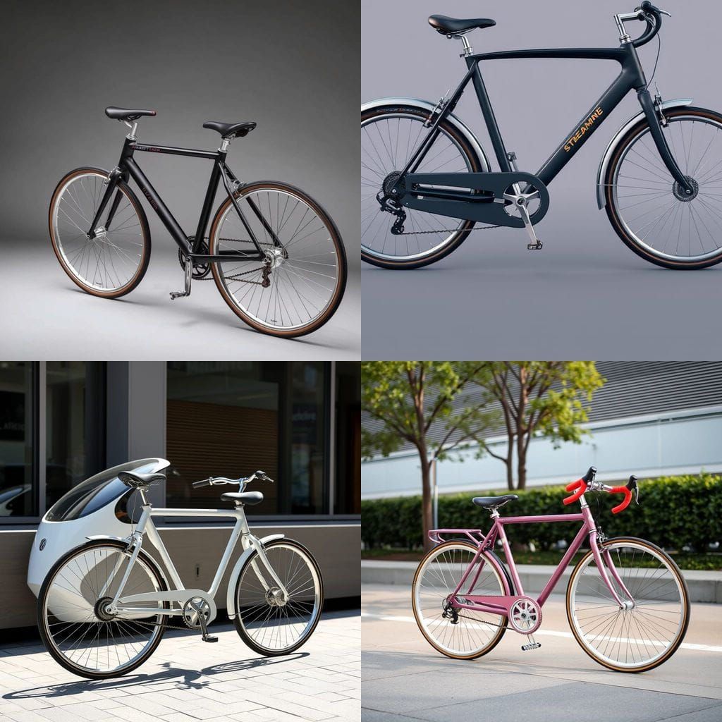 A Sleek Bicycle in a Futuristic Aesthetic