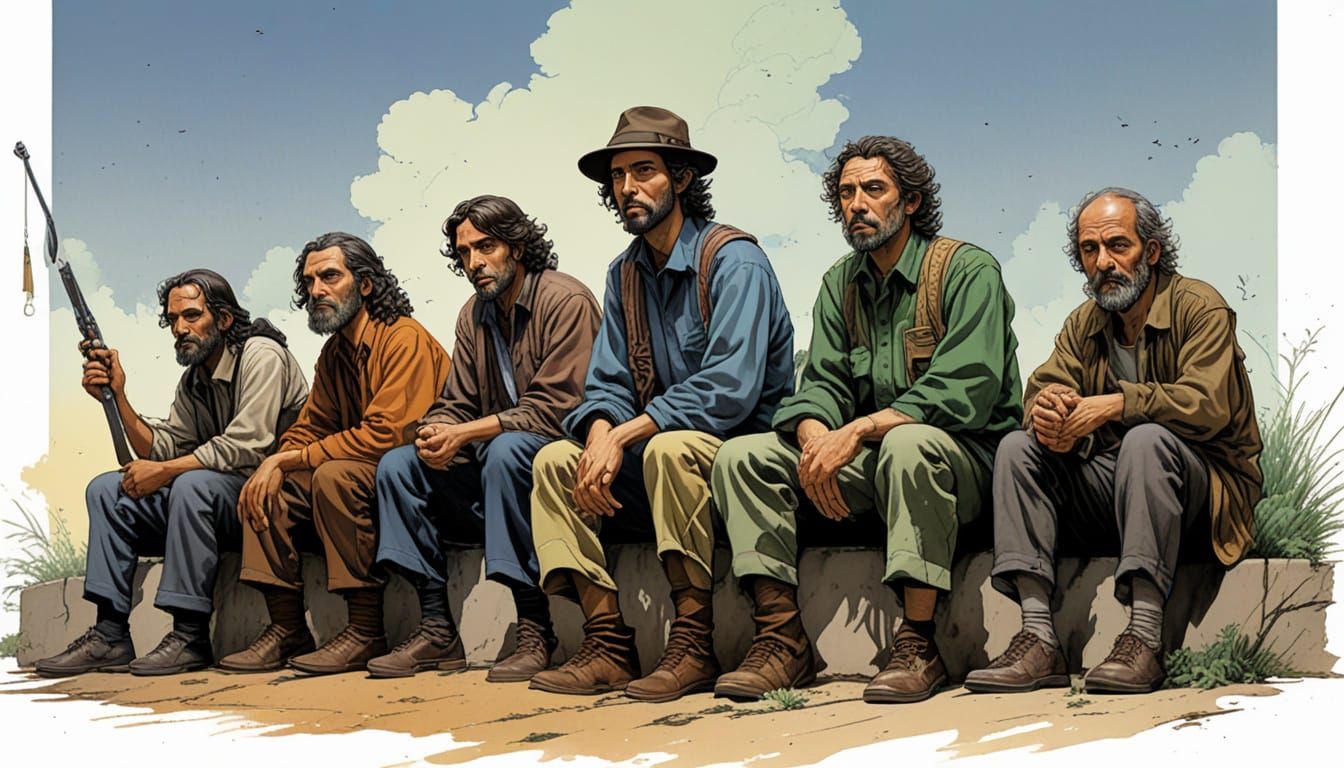 Twelve Disciples in Vibrant Cartoon Style