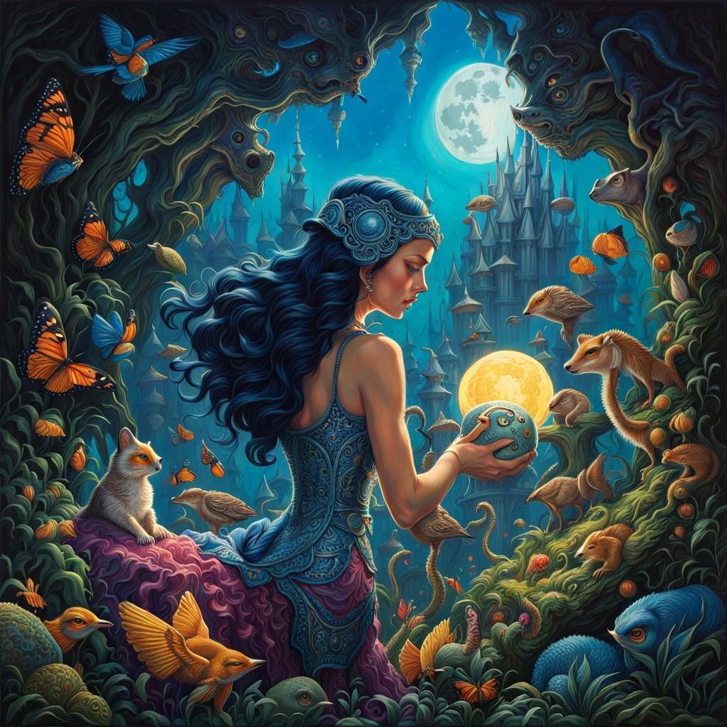 Surreal Fantasy Art with Humans and Animals