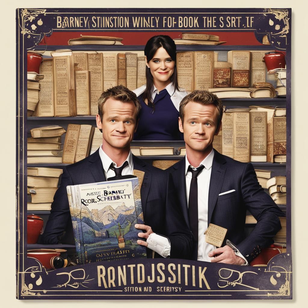 Barney Stinson with the Book of Roles and Robin Scherbatsky