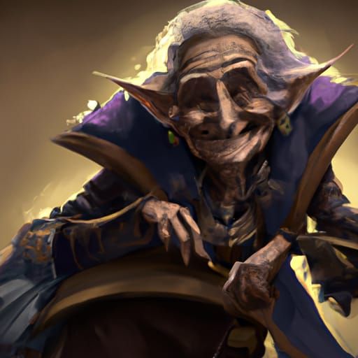Granny as Fantasy Rogue: Detailed Digital Portrait