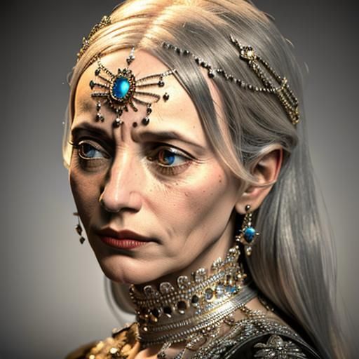 Weeping Woman in Cubist Style, Detailed Rendering