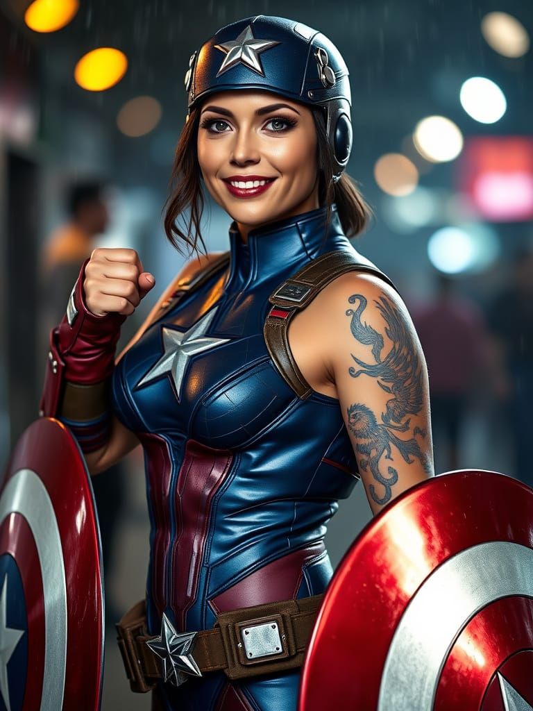 Captain Carter: Lady Captain America in Comic Style