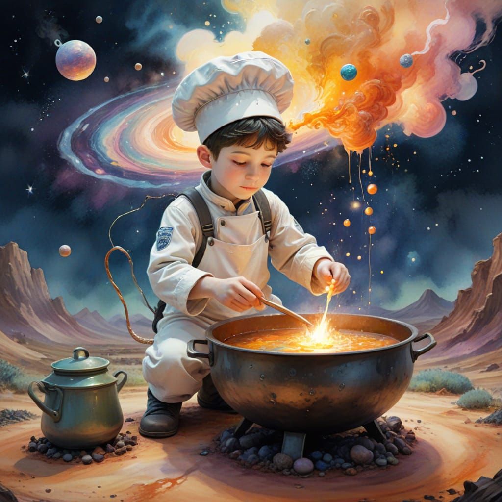 Young Ultra-Orthodox Astronaut Chef Stirs Cosmic Soup in Whi...