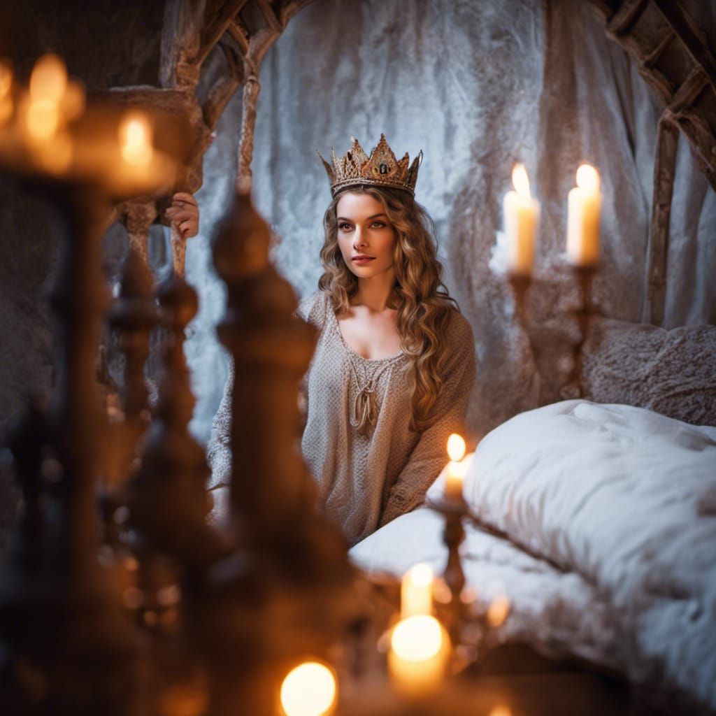 Medieval Queen in a Crochet Nightdress - part 1 of 2