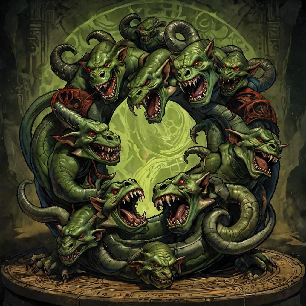 Grotesque Orc Ouroboros: A Dark Fantasy Cycle