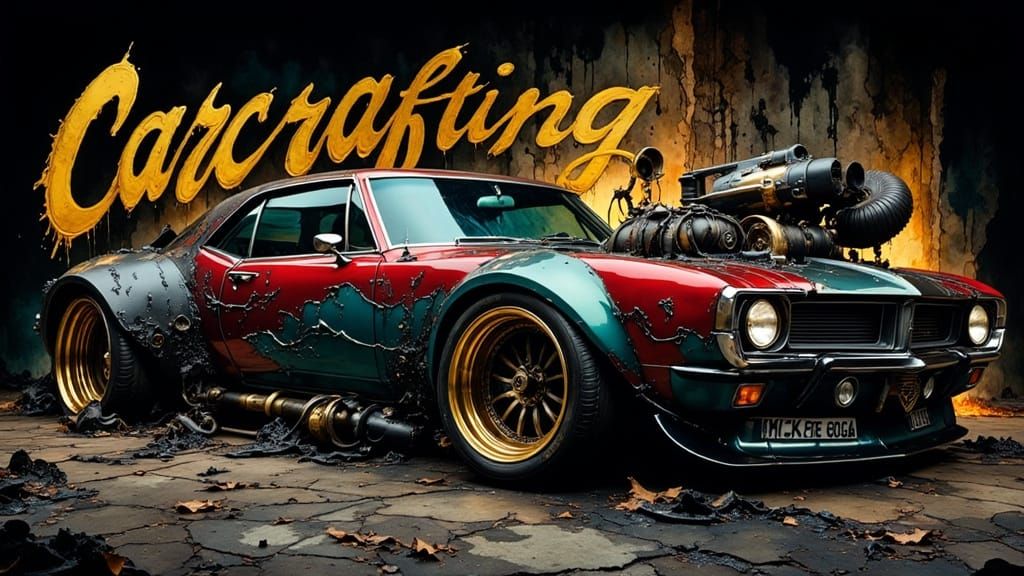 Surreal Hyperrealistic Car Art in Cyberpunk Aesthetic