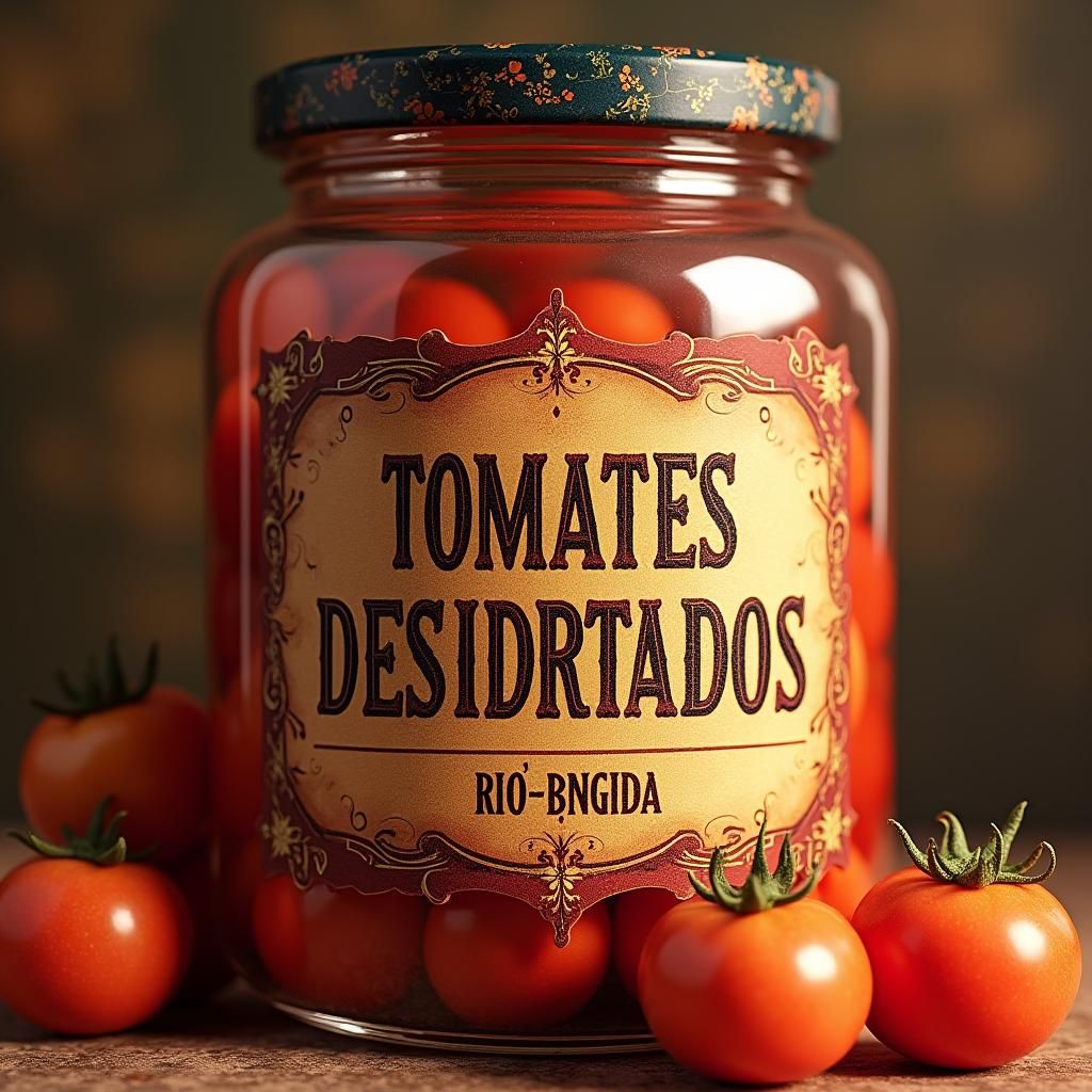Ornate Label for Sun-Dried Tomato Jar