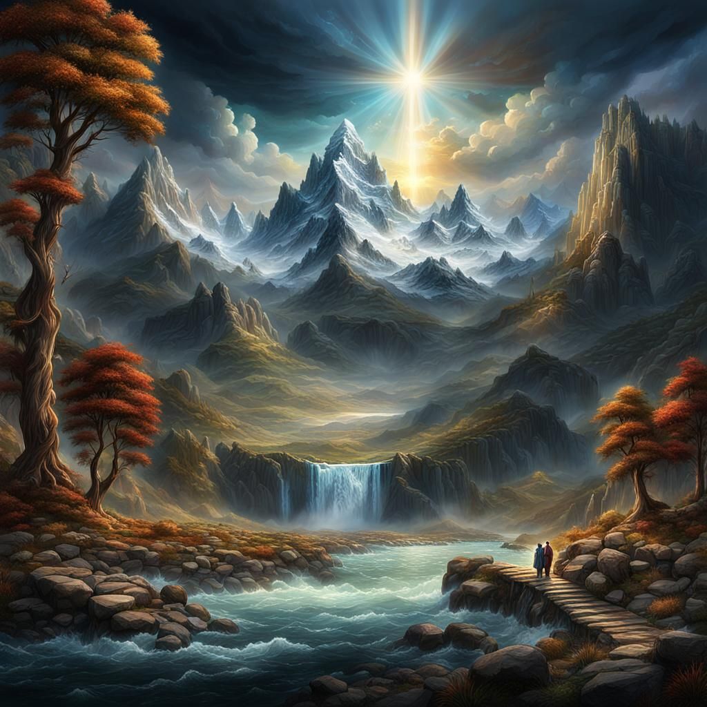 Father of Compassion: A Detailed Matte Painting