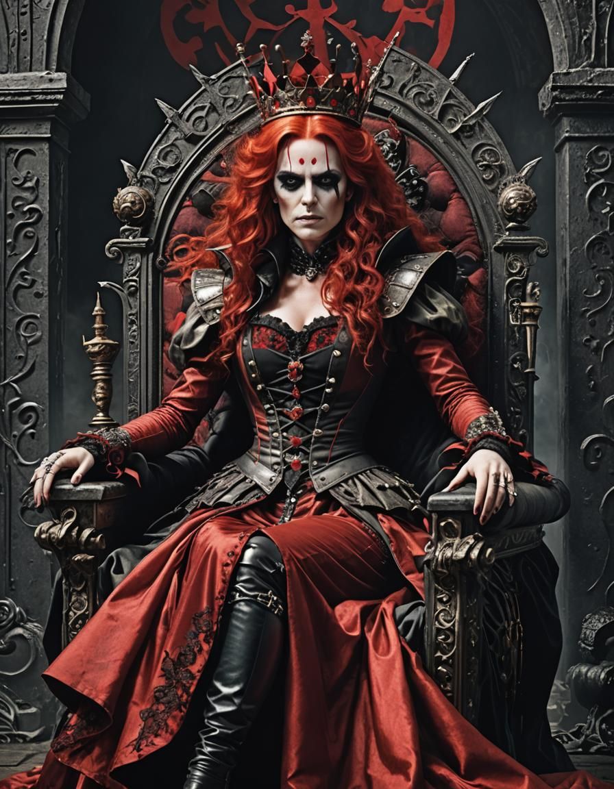 Red-Haired Queen on Throne