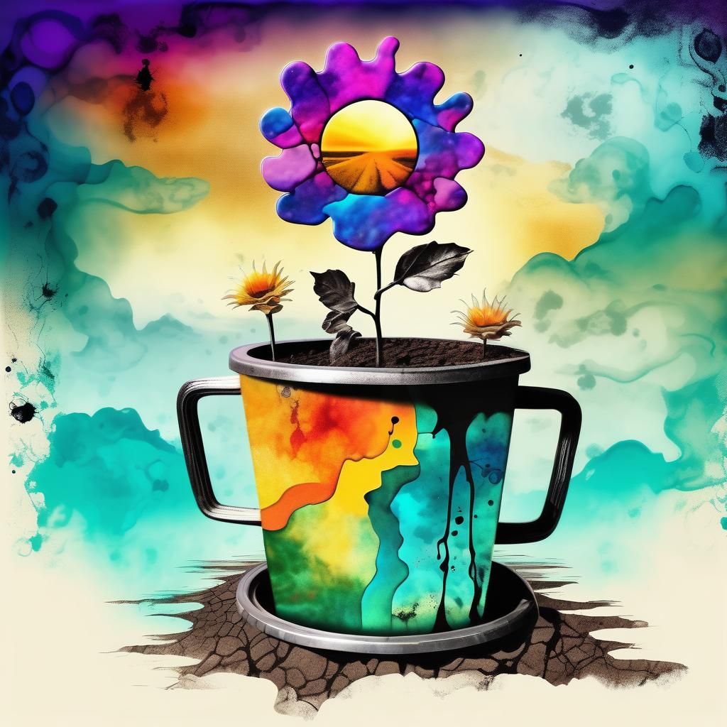 Surreal Melting Fantasy Landscape in Vibrant Colors