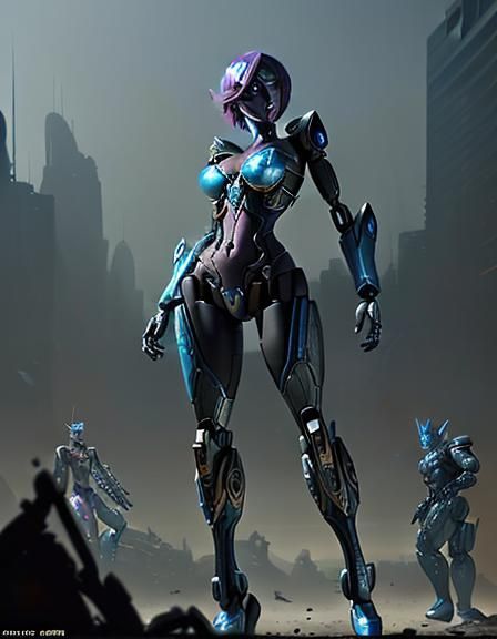 Arcee in Cybertron War: Digital Matte Painting